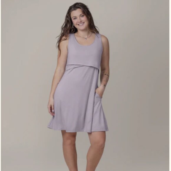Kindred Bravely Penelope Crossover Nursing Dress Size M in Lavender Mist NWT - Picture 1 of 11